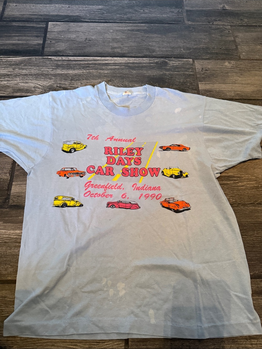 Riley Days Car Show Graphic Tee - Light Blue